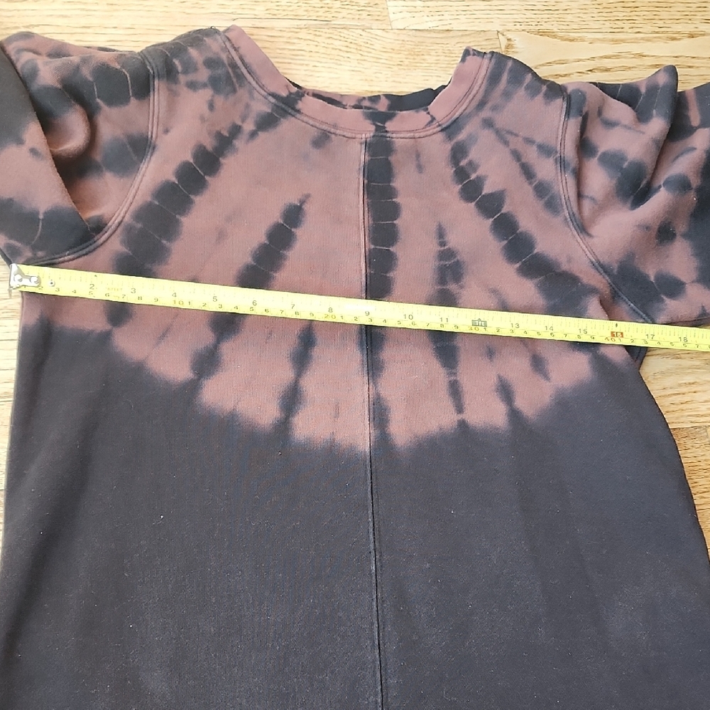 (S) Hatley Black & Brown Tie Dye Crew Neck Sweater Dress Comfy Loungewear Soft - Picture 6 of 9